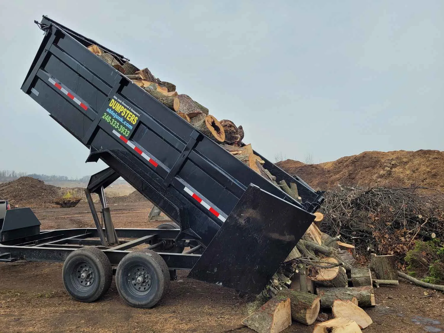 17-yard dump trailer dumpster